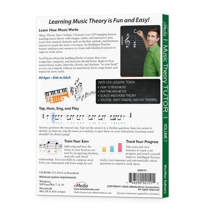 eMedia Music Theory Tutor, Volume 1