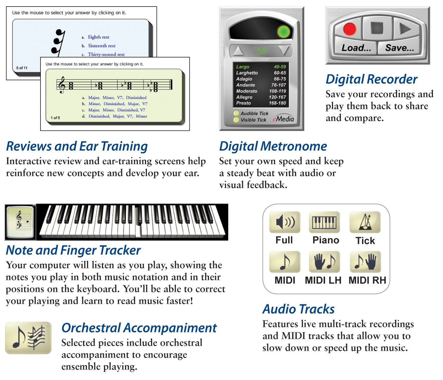 Beginning and intermediate piano lesson software in one bundle – eMedia ...